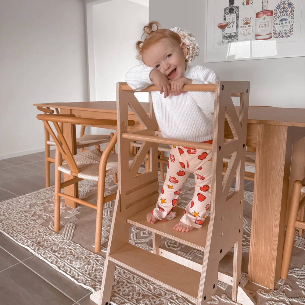 JALA Deluxe Adjustable Learning Tower - Flag with Rectangle Handle