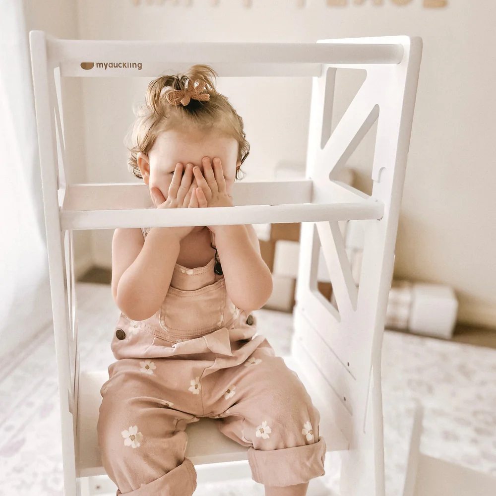 JALA Deluxe Adjustable Learning Tower - Flag with Rectangle Handle