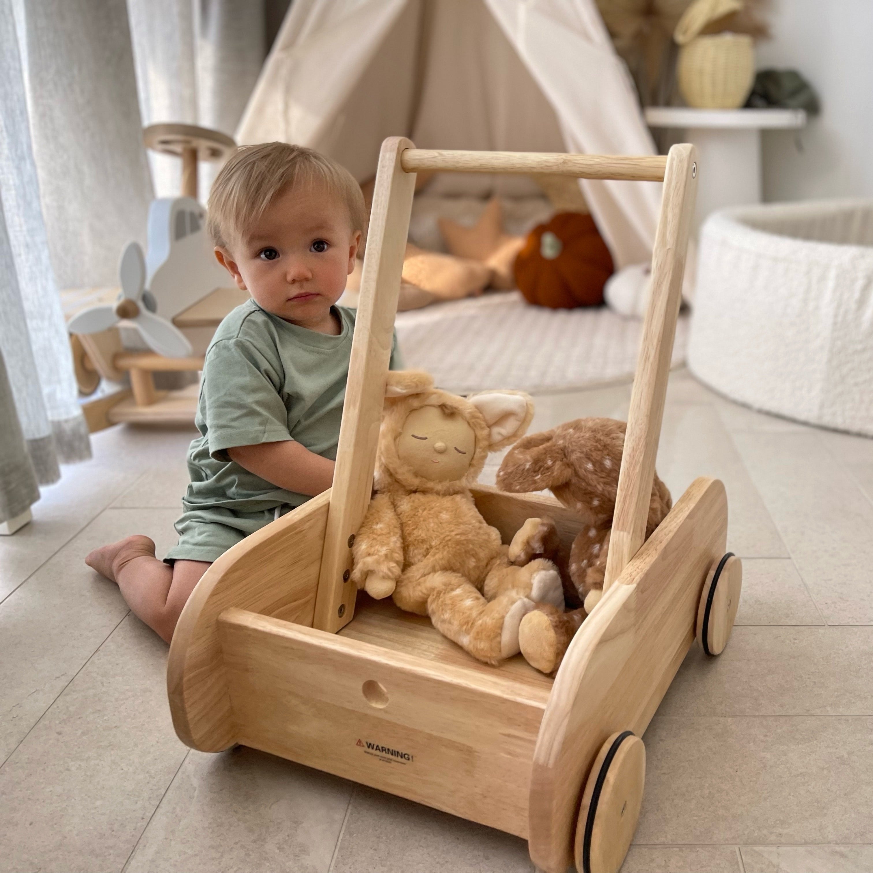 Wooden Adjustable Baby Walker