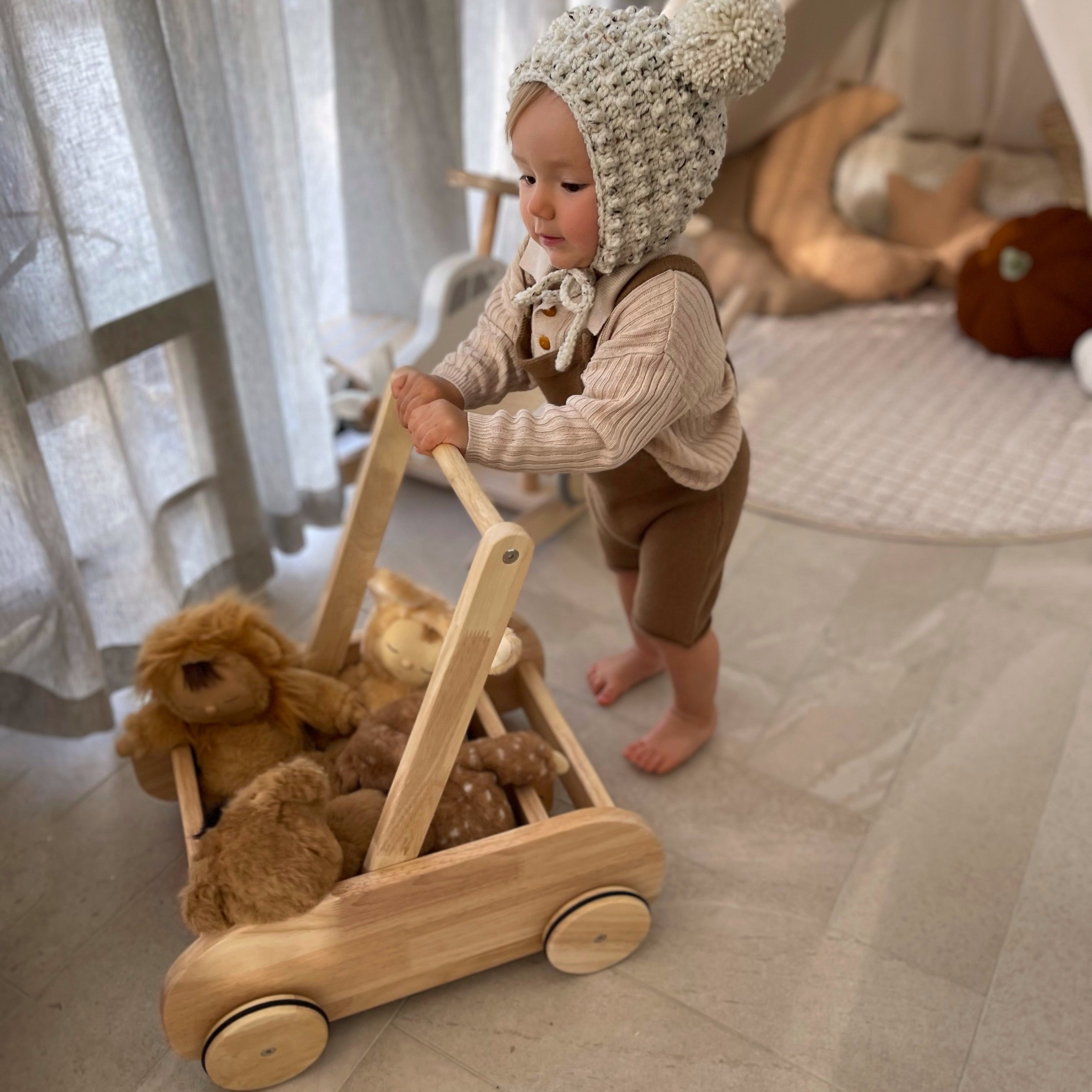 Wooden Adjustable Baby Walker