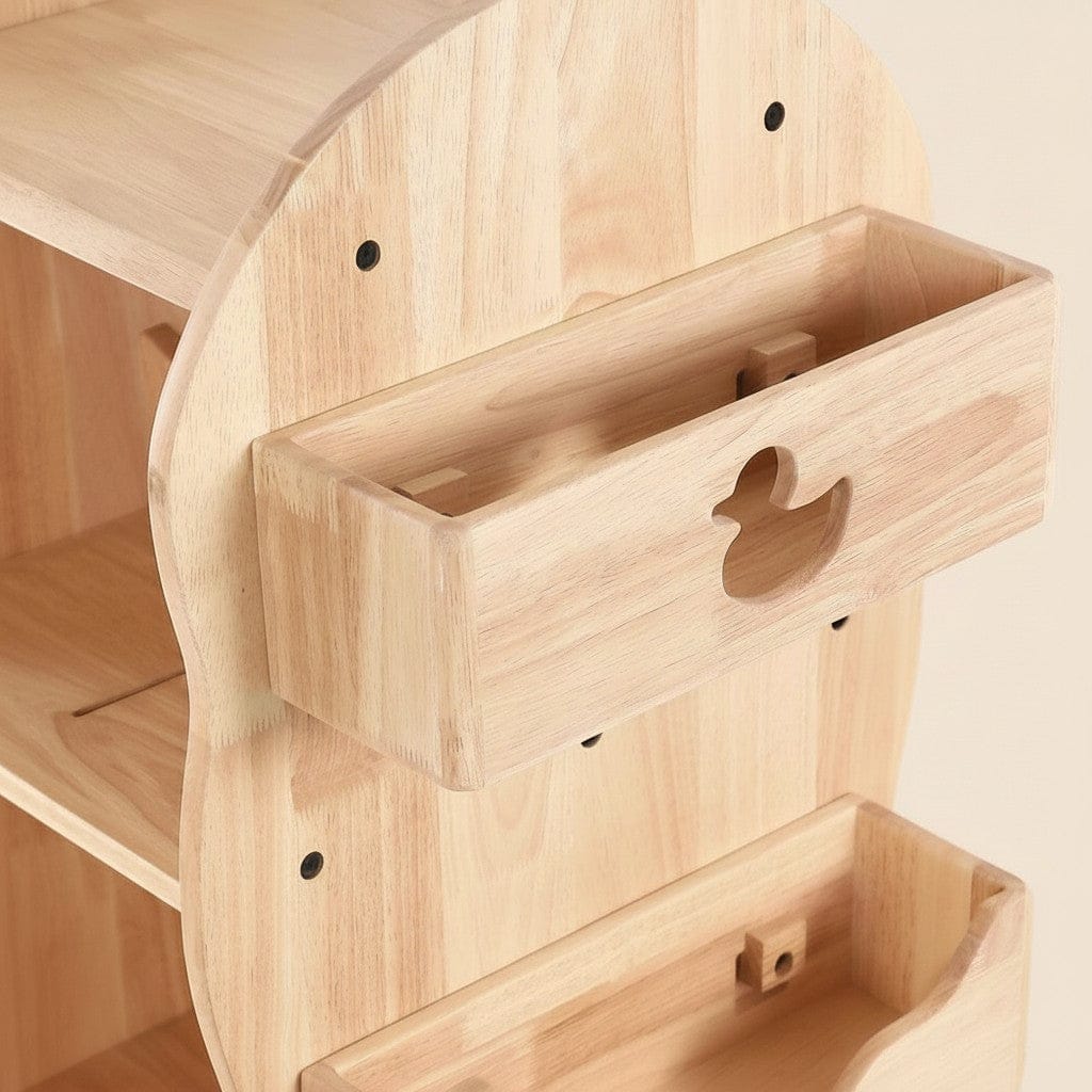 BINDI Revolving Solid Wood Bookcase