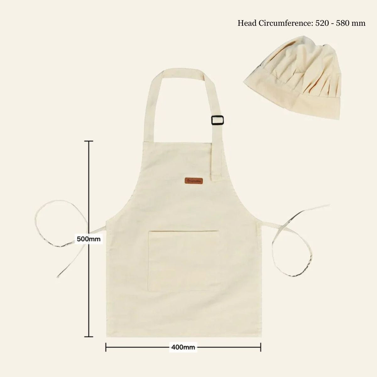 Kids chef apron and hat set overview - myduckling