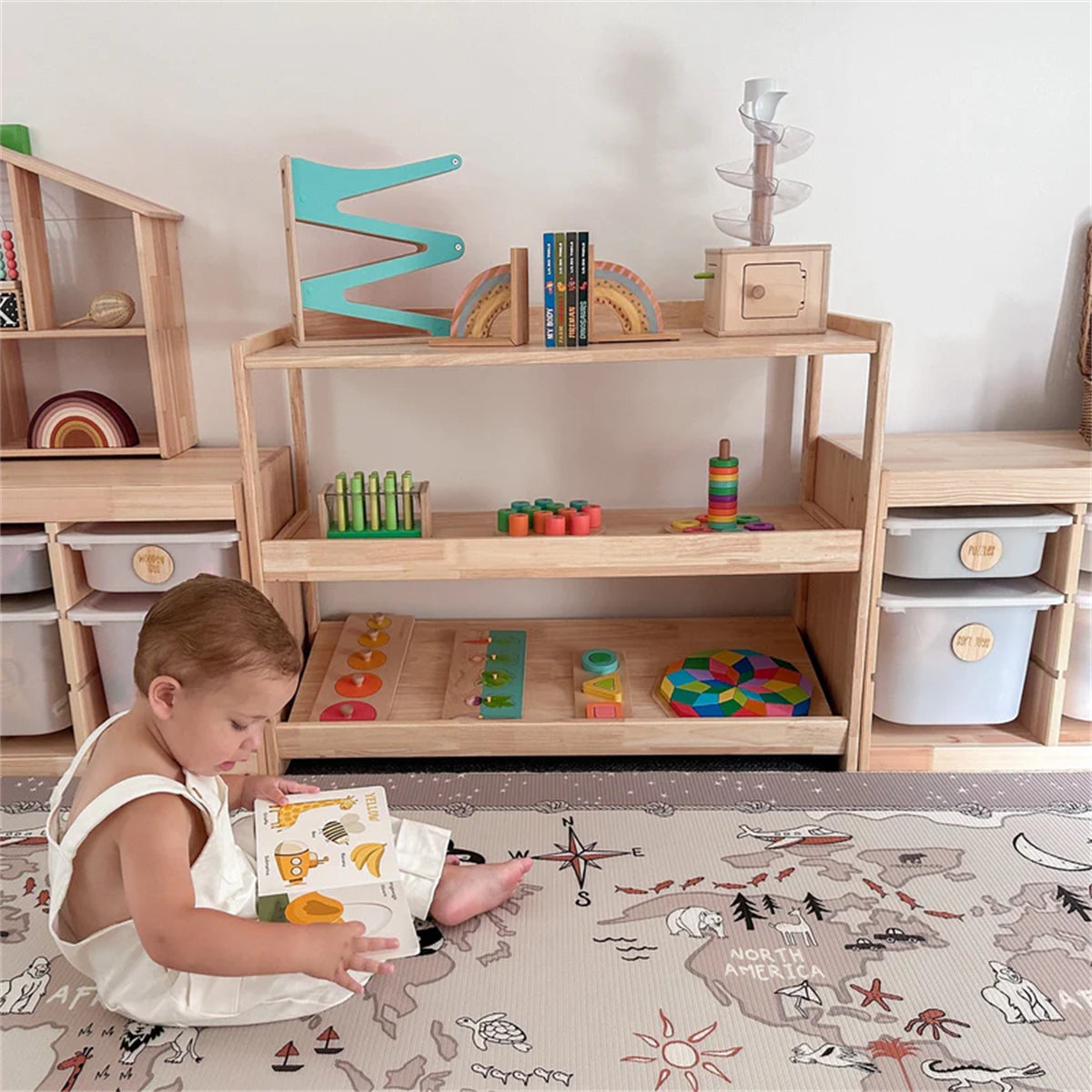 NALA Solid Wood Layer Storage Shelf