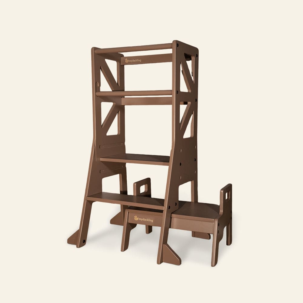 JALA Deluxe Adjustable Learning Tower - Flag with Rectangle Handle