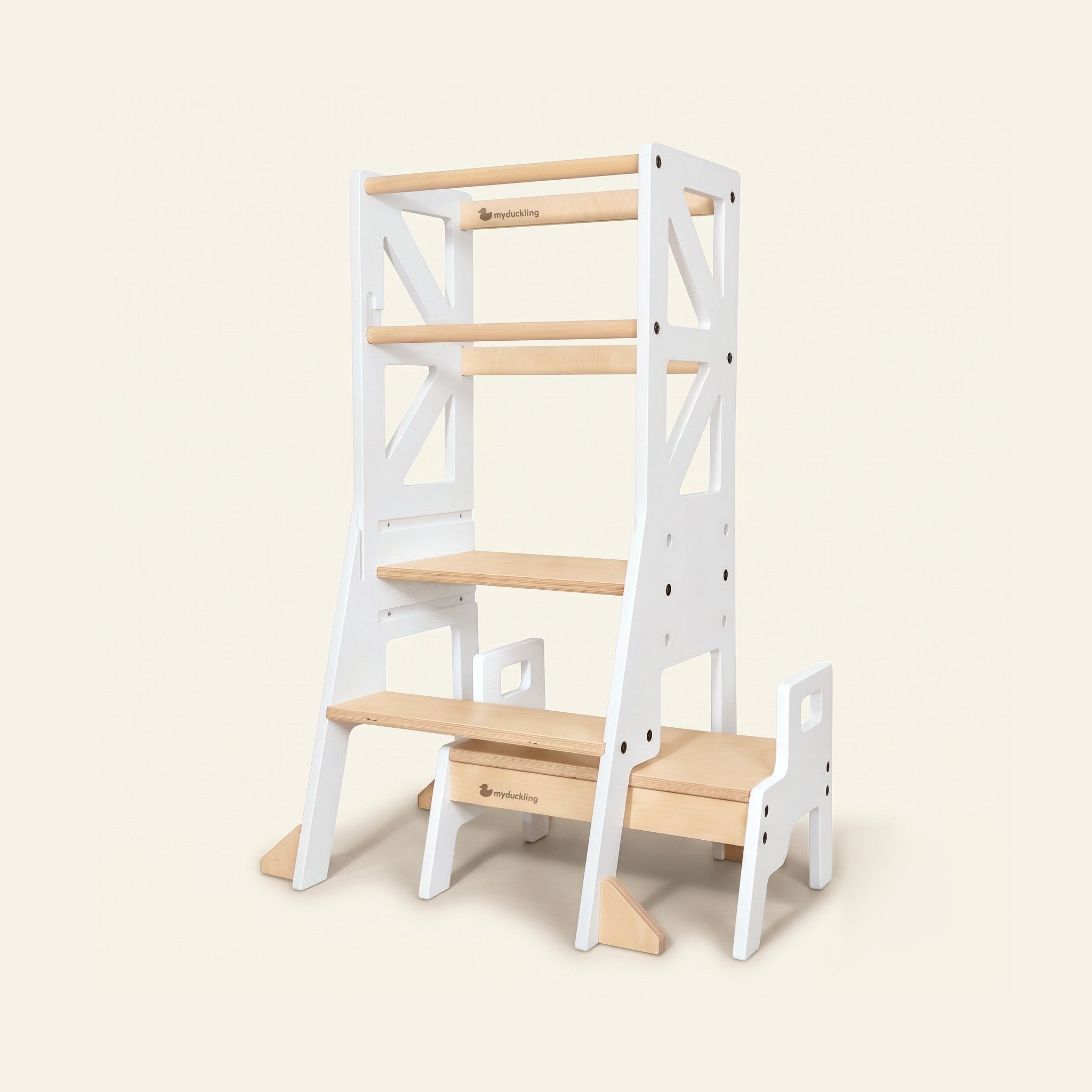 myduckling JALA Adjustable Learning Tower White/Natural