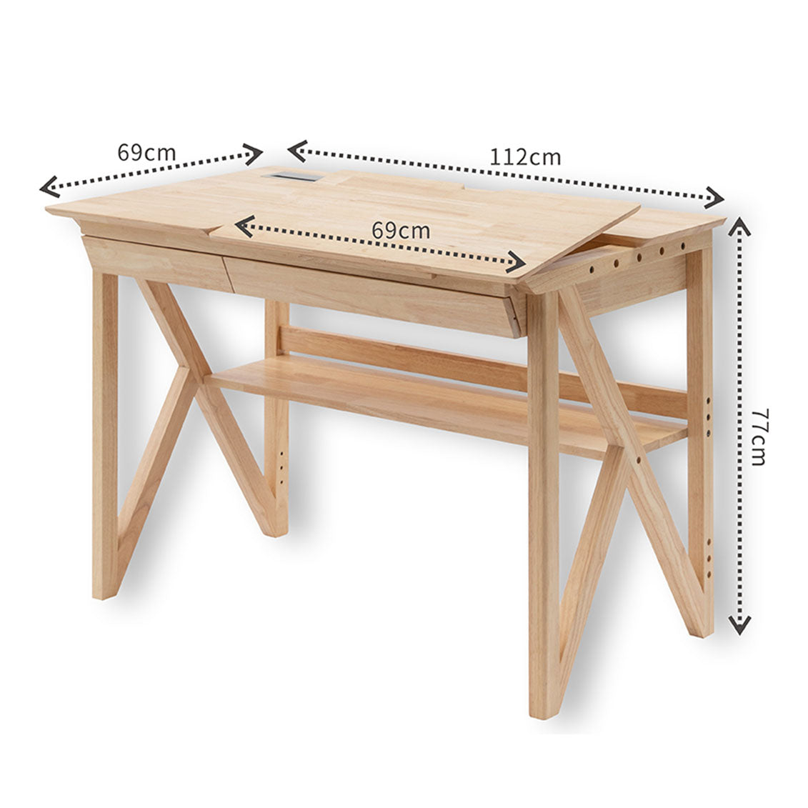 NALA Solid Wood Study Desk With Easel (Early-January Pre-Order)