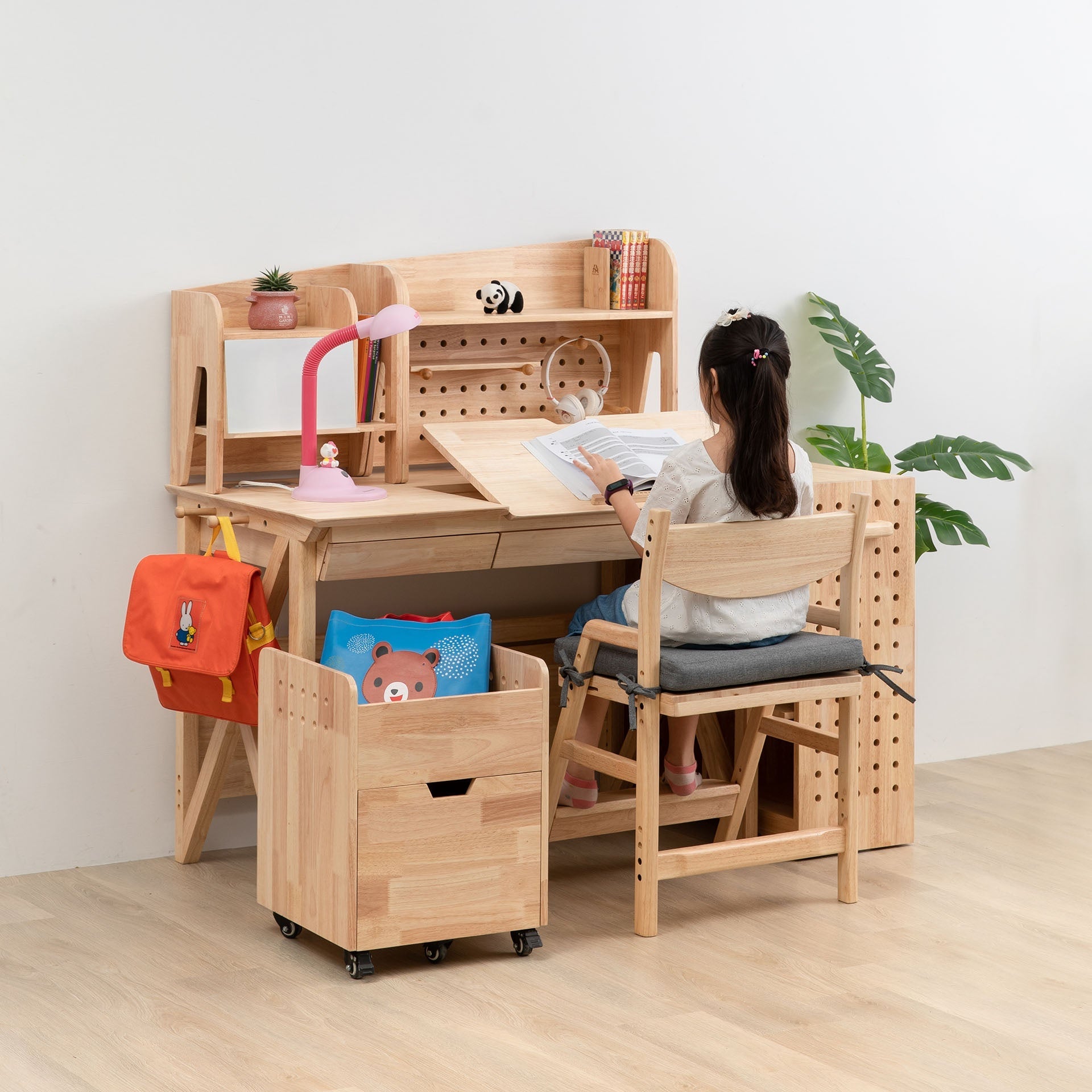 NALA Solid Wood Study Desk With Easel (Early-January Pre-Order)