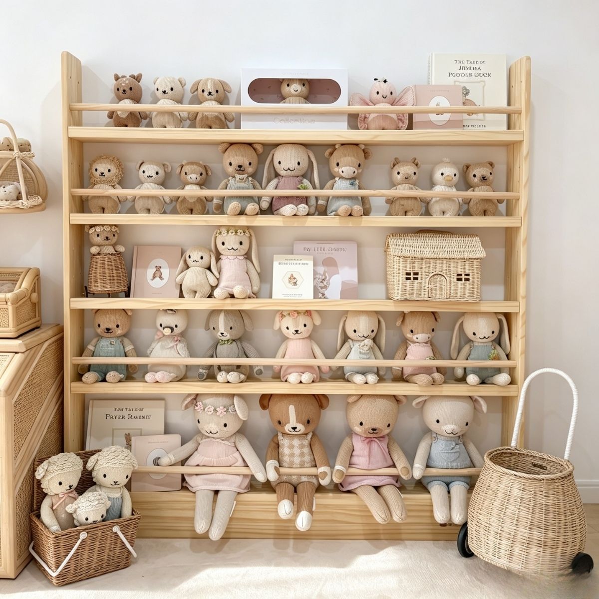 NALA Adjustable Solid Wood Bookshelf