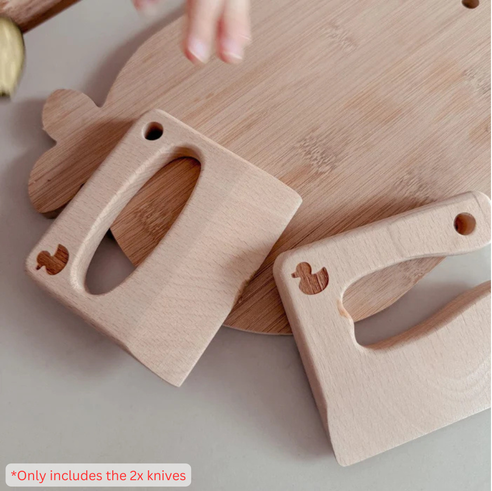 Wooden Kids Cutting Knife Set