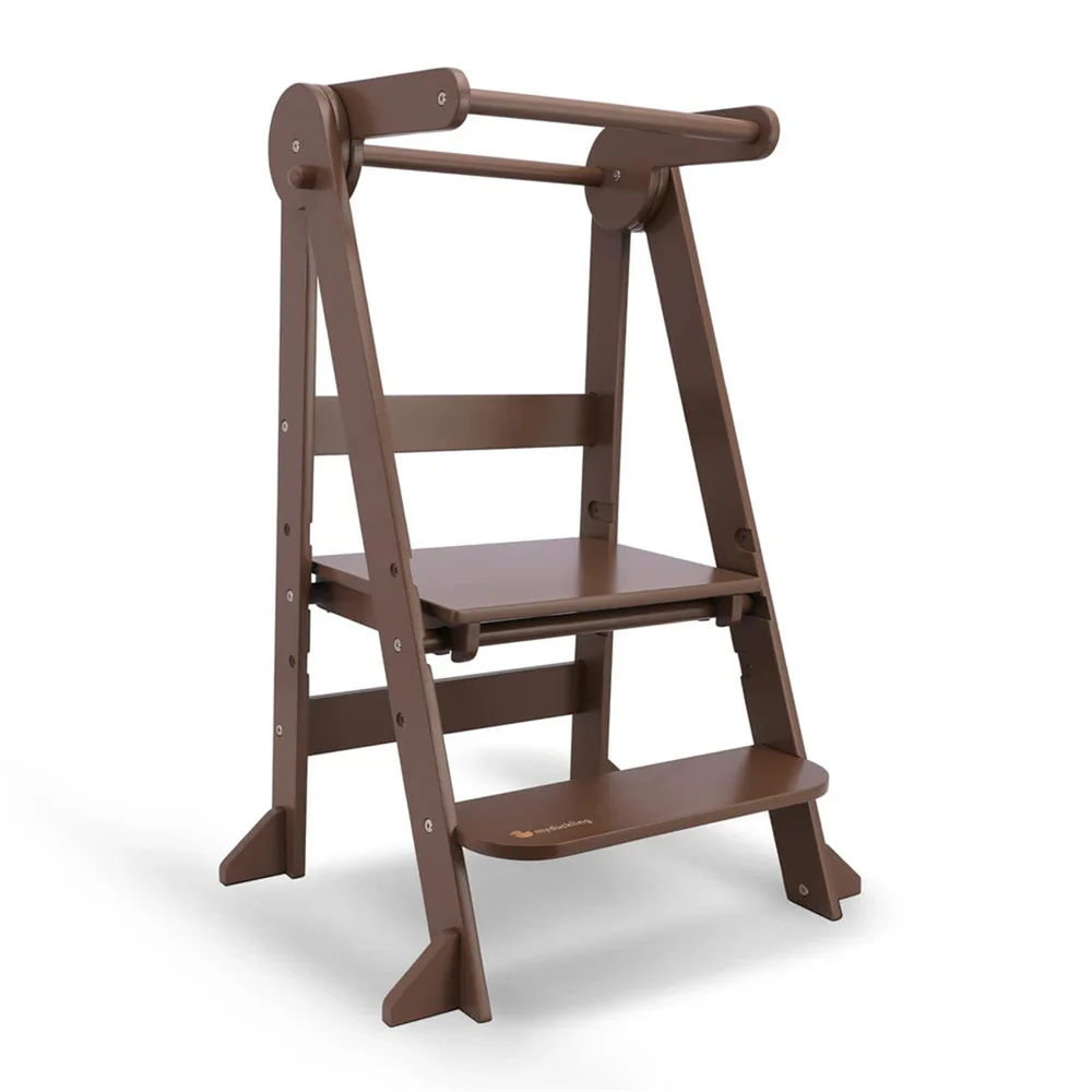 MILA learning tower Walnut finish with premium grain - myduckling