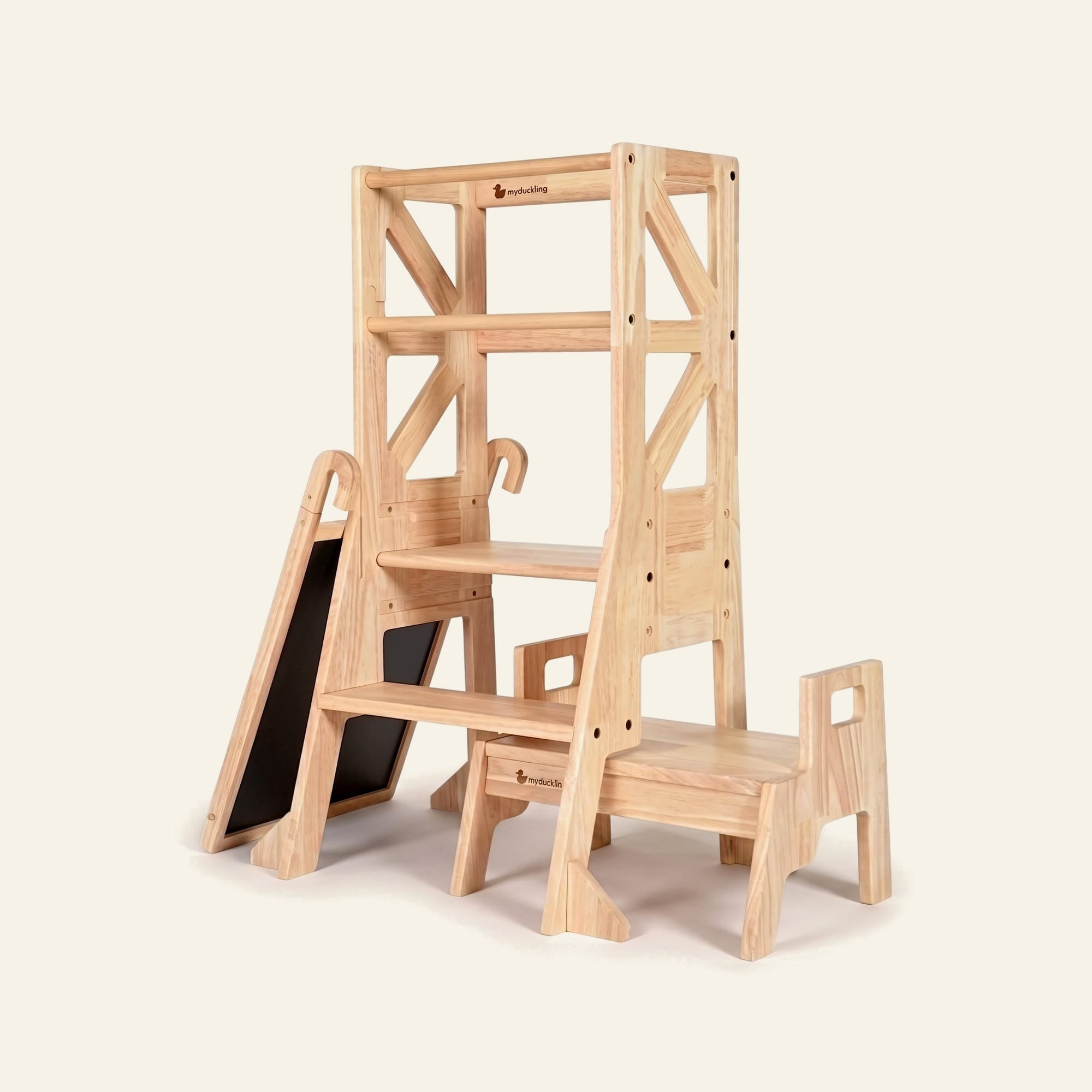 JALA Deluxe Solid Wood Learning Tower - Rectangle Stool