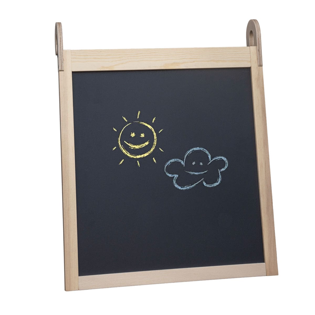 JALA Deluxe Dual-Sided Magnetic Whiteboard and Chalkboard - Natural