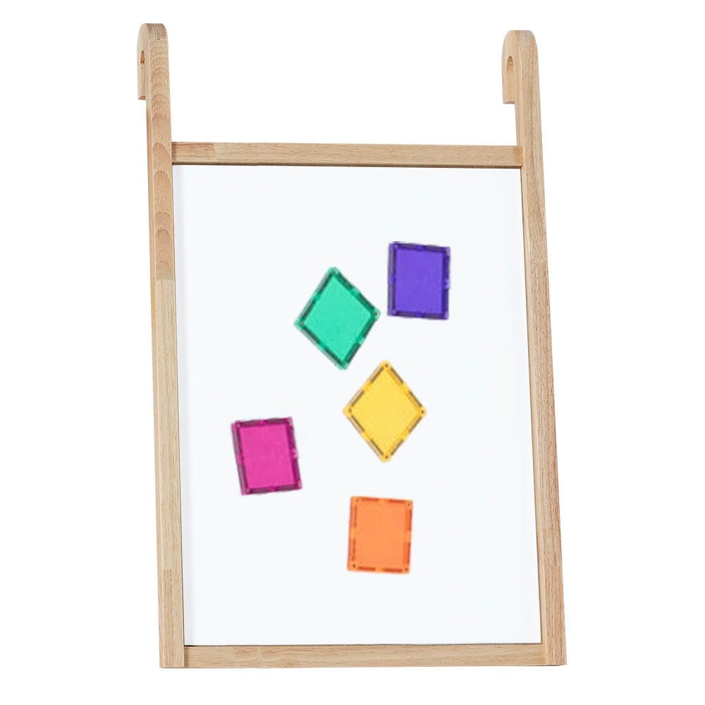 JALA Deluxe Wooden Frame Magnetic Whiteboard with Hooks