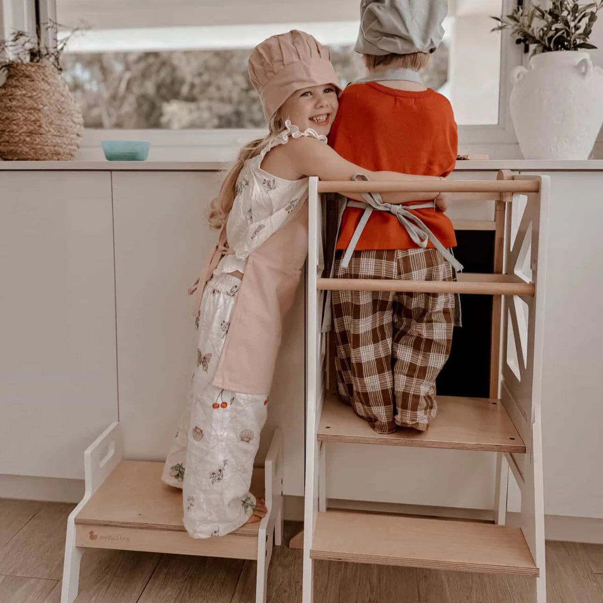 Kids Chef Apron & Hat Set